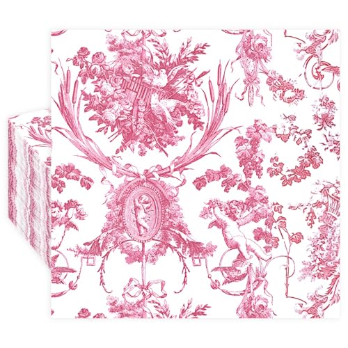 Epakh 100 Pcs Valentine's Romantic Toile Rose Cocktail... - High-Tech & Électronique en promo à 15.71€