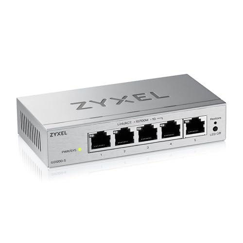 Zyxel Switch Ethernet 5 Puertos | Conmutador Gigabit... - High-Tech & Électronique Amazon Espagne à 16.90€