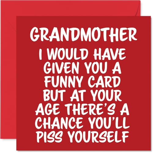 Rude Grandmother Birthday Card - P*ss Yourself - Funny... - Amazon Royaume-Uni à 1.91€