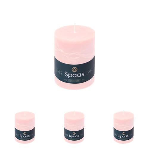 Spaas Rustic Pillar Candle 80/110 mm 65h, Light Pink (Pack... - Home & Kitchen Amazon UK à 7.20€