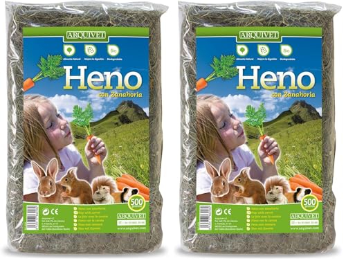 ARQUIVET Foin avec Carotte pour Les rongeurs et Les Petits... - Animalerie Amazon France à 10.18€