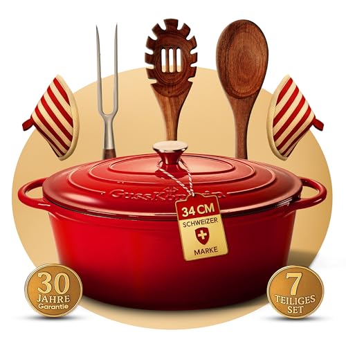 GUSSKÖNIGIN Casseruola in ghisa 34 cm (XL) – Pentola in... - Deal du jour à 202.63€