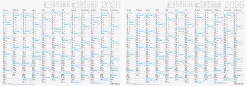 BRUNNEN Tafelkalender 2026 | A3 quer (Packung mit 2) - Fournitures Bureau Amazon Allemagne à 5.50€