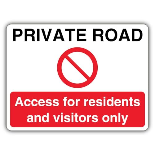 V Safety Private Road Residents And Visitors Only... - Maison & Cuisine Amazon Royaume-Uni à 18.80€