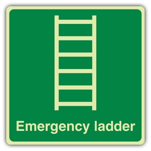V Safety Photoluminescent Emergency Ladder Safety Sign... - Maison & Cuisine en promo à 2.39€
