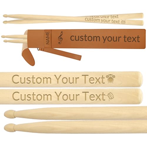 Bacchette per batteria personalizzate con testo/logo/nome... - Sports & Fitness Amazon Italie à 6.99€