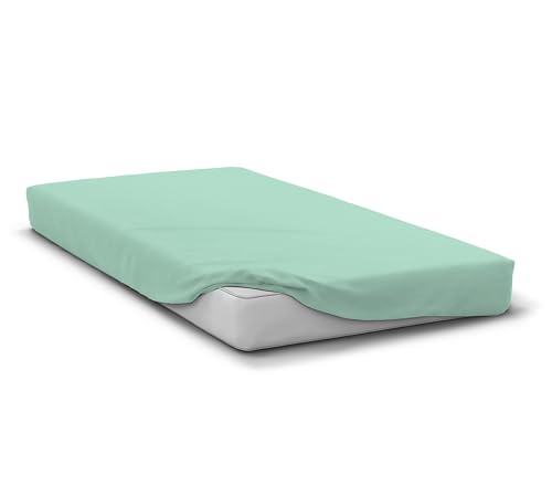 Drap Housse 90x190 cm Vert d'eau Bonnet 30 cm– Repassage... en promo à 8,49€ (-43%) sur Amazon FR