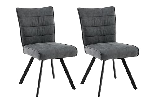 byLIVING Stuhl 2-er Set Robbie/Bezug in anthrazit, Gestell... - Maison & Cuisine Amazon Allemagne à 109.60€