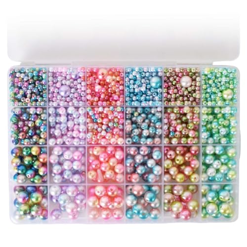 1890 Stück Perlen für Armbänder, 4/6/8/10MM Bunte Perlen... - Maison & Cuisine Amazon Allemagne à 7.99€