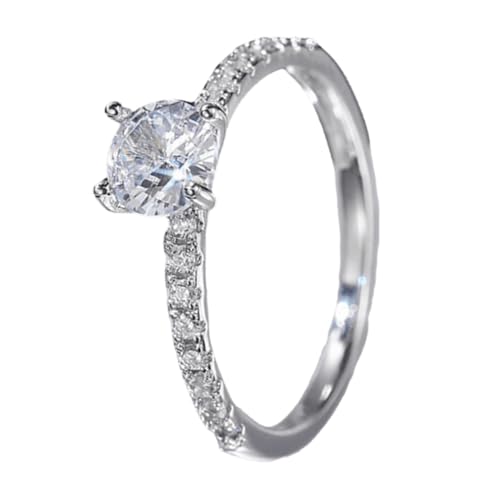 Argento Moda Donna Tendenza Singolo Diamante Pieno zircone... - Bijoux & Montres Amazon Italie à 0.99€