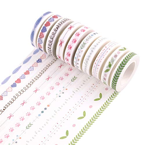 Washi Craft Paper Tape White Masking - Cinta de 0,7 cm x 10... - Loisirs Créatifs en promo à 1.06€