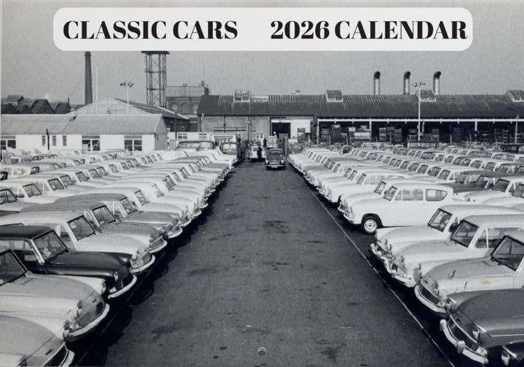 Classic Car 2026 Double A4 Wall Calendar Month-to-view... - Auto & Moto Amazon Royaume-Uni à 1.50€