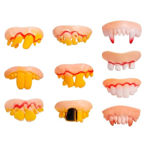 10 Piezas Dientes Falsos Halloween – Dientes Divertidos de... - Jouets & Jeux Amazon Espagne à 6.59€