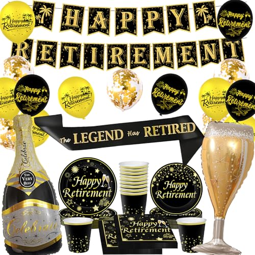 LUKIUP 102 unidades de decoración de jubilación, vajilla de... - Fournitures Bureau en promo à 16.99€