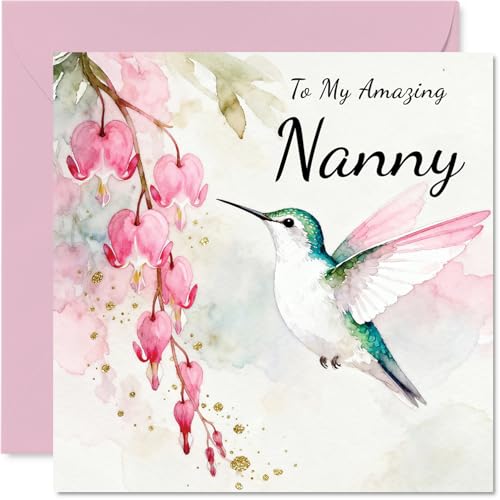 Nanny Birthday Card - Hummingbird Wishes - Happy Birthday... - Auto & Moto Amazon Royaume-Uni à 2.61€