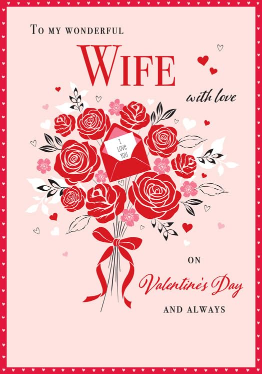 Valentines Day Card, To My Wonderful Wife - 10 x 7 inches... - Auto & Moto Amazon Royaume-Uni à 2.58€