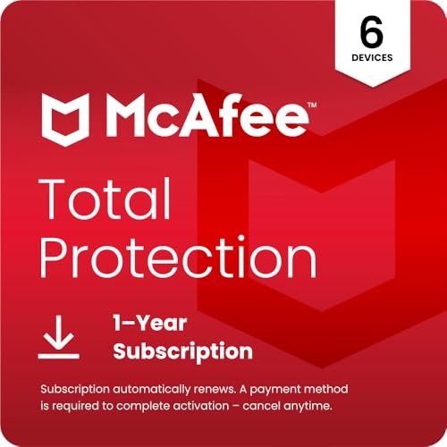 McAfee 2026- Total Protection (4 Plus 1 Devices) Antivirus... en promo à 22,49€ (-60%) sur Amazon UK