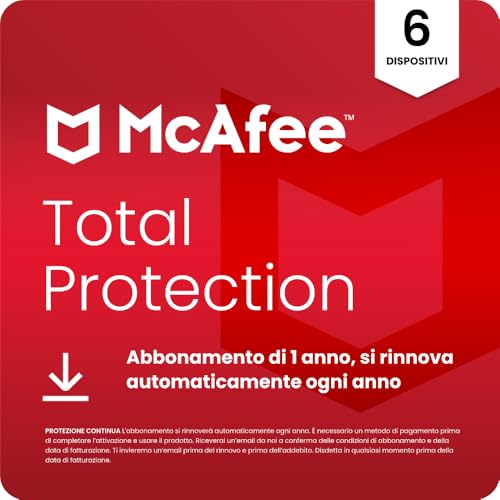 McAfee Total Protection - 6 Dispositiv 2026, 15 mesi... - Auto & Moto Amazon Italie à 22.49€