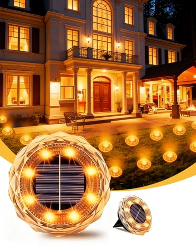 MOXTOYU 8 LED Solar Bodenleuchten Außen Wetterfest... - Jardin & Extérieur en promo à 5.99€