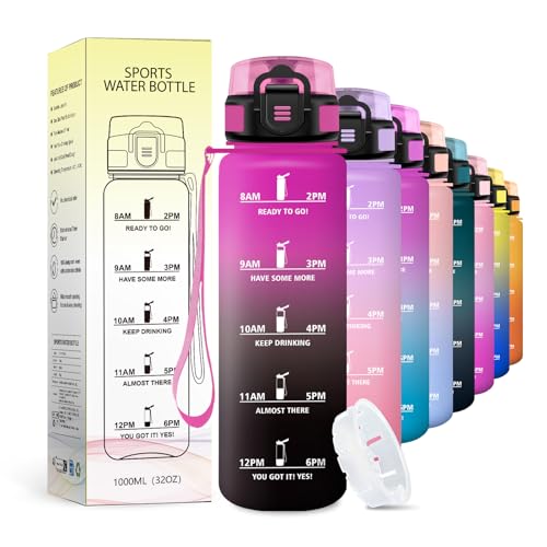 JAPORIA Botella Agua Deportiva 1L, Cantimplora con Filtro... - Sports & Fitness en promo à 11.89€