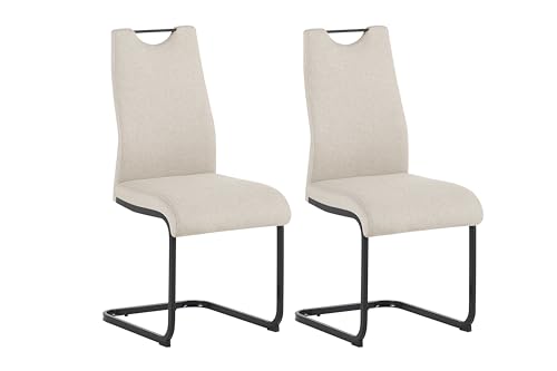 byLIVING Freischwinger 2er Set Capri, Webstoff Taupe... - Maison & Cuisine Amazon Allemagne à 79.20€