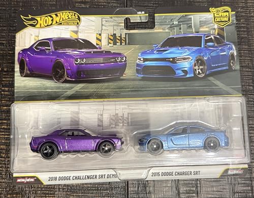 Hot Wheels JHW47 Premium 2 Pack 2018 Dodge Challenger SRT... - Jouets & Jeux Amazon Allemagne à 26.98€