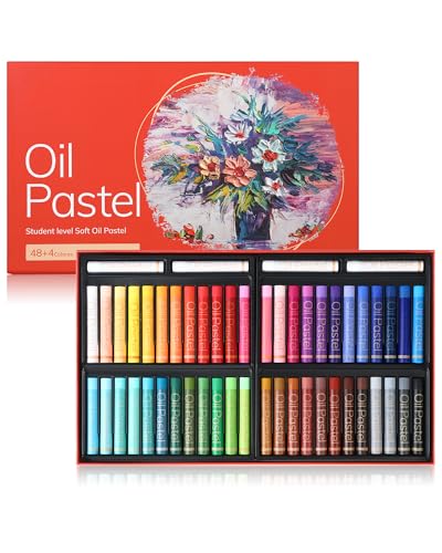 Ölpastellkreide 48 Farben plus 4 weiße, lebendige Farben... - Maison & Cuisine Amazon Allemagne à 9.49€