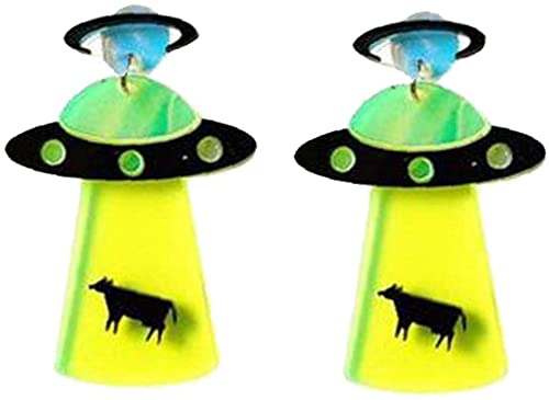 Acrilico Geometrico UFO Astronave Disco Volante Orecchini... - Bricolage & Outils en promo à 0.99€