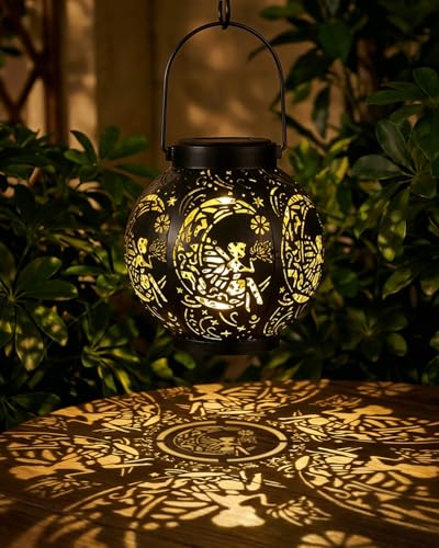Solar Fairy Lantern Outdoor, Hanging Metal Solar Garden... - Jardin & Extérieur Amazon Royaume-Uni à 11.99€