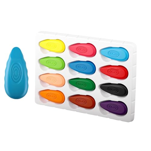 Zynqo 12 Wachsmalstifte, Ungiftige, Wassertropfen... - Fournitures Bureau Amazon Allemagne à 6.99€