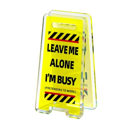 UIHRLM Funny Desk Sign, Leave Me Alone I'M Busy Mini Fun... - Fournitures Bureau Amazon Royaume-Uni à 1.99€
