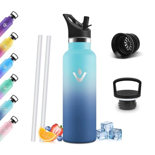 Gourde Isotherme 500 ML, Gourde INOX avec Paille... - Sports & Fitness Amazon France à 8.87€