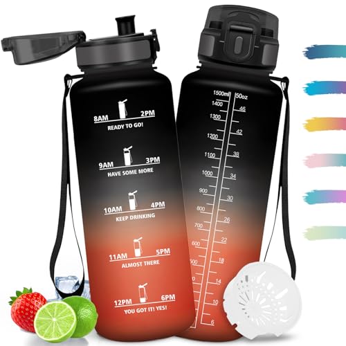 Mulbijeo Borraccia 1,5 Litri, Indicatore del Tempo... - Sports & Fitness Amazon Italie à 11.59€