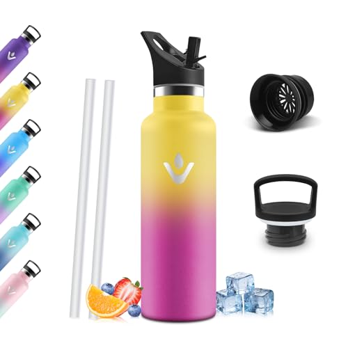 Gourde Isotherme 500 ML, Gourde INOX avec Paille... - Sports & Fitness Amazon France à 9.42€