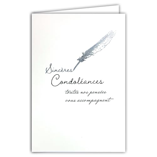 64-1094 Tarjeta de condolencias sinceras Todos nuestros... - Loisirs Créatifs en promo à 4.94€