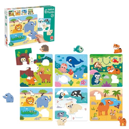 Goula 6 Habitat Puzzles – 6 Puzzles Éducatifs pour Enfants... - Jouets & Jeux en promo à 10.50€