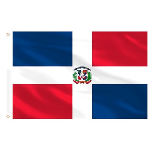 AhfuLife Dominican Flag 5ft x 3ft for Party Decorations... - Jardin & Extérieur Amazon Royaume-Uni à 5.59€