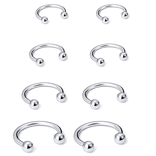 8pcs 14G 16G Acero Quirúrgico Nariz Tabique Herradura... - High-Tech & Électronique Amazon Espagne à 1.61€