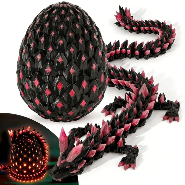 3D Printed Dragon Eggs with Dragon, in The Dark Cool 3D... - Jouets & Jeux Amazon Royaume-Uni à 8.99€