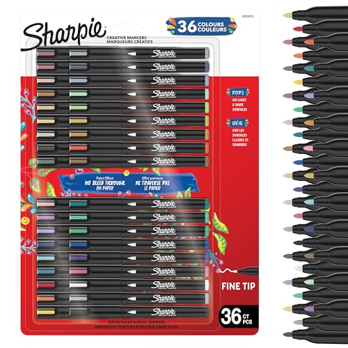 Sharpie Creative Marker – Lot de 36 stylos de peinture... - Loisirs Créatifs en promo à 36.33€