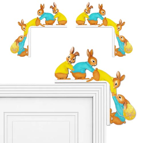 GLLBTPT Lot de 2 décorations de Pâques en bois - Mini lapin... - Maison & Cuisine Amazon France à 10.51€