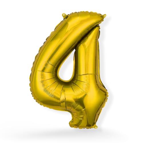 FUNXGO Folienballon Zahl 4 Gold (ca. 68cm) - Großer... - Sports & Fitness Amazon Allemagne à 1.79€