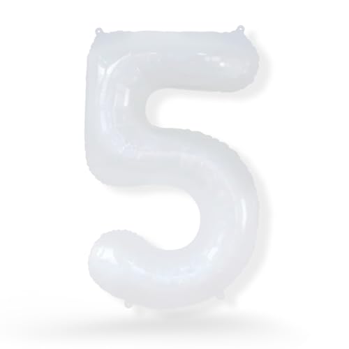 FUNXGO Folienballon Zahl 5 Weiß (ca. 68cm) - Großer... - Sports & Fitness Amazon Allemagne à 1.79€