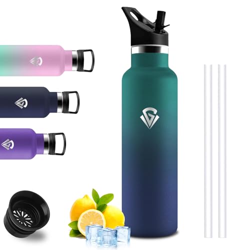 Bouteille Isotherme- 750 ml- Gourde Paille Adulte- Acier... - Sports & Fitness Amazon France à 11.26€