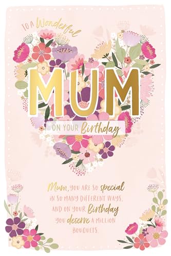 Wishing Well Wonderful Mum Luxury Birthday Card, 9 X 6... - Auto & Motorcycle Amazon UK à 1.89€