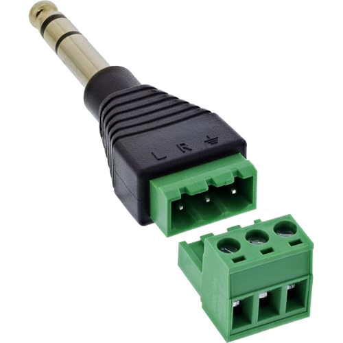 Inline Adaptateur Jack stéréo 6,35 mm vers Bloc Terminal 3... - DIY & Tools Amazon France à 7.34€
