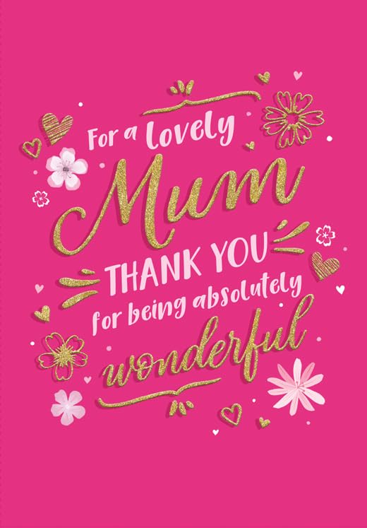 Mother's Day Card, For a Lovely Mum - 9 x 6 inches... - Auto & Motorcycle Amazon UK à 2.47€