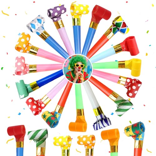 AMFUN 45 Stück Bunte Party Hörner, Jubel Partytröten, für... - Jouets & Jeux Amazon Allemagne à 6.99€