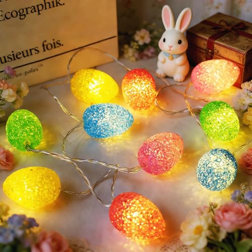Lichterkette Ostern,1.5M 10LED Ostereier Lichterketten... - Maison & Cuisine Amazon Allemagne à 10.99€