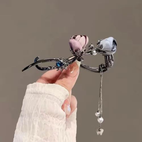 Romantic Rose Flower Hair Clip with Delicate Metal Stem... - Beauté & Parfums Amazon Royaume-Uni à 1.09€